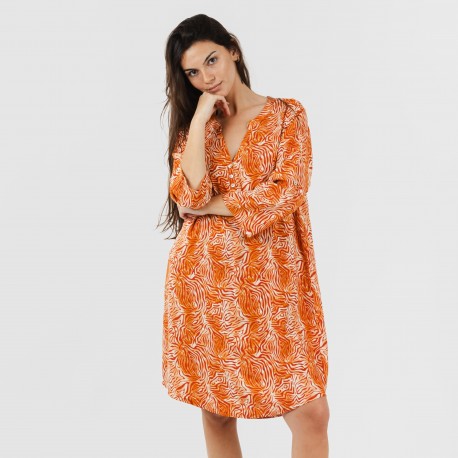 Camicia lunga viscosa Sole rame