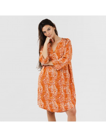 Camicia lunga viscosa Sole rame