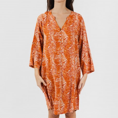 Camicia lunga viscosa Sole rame