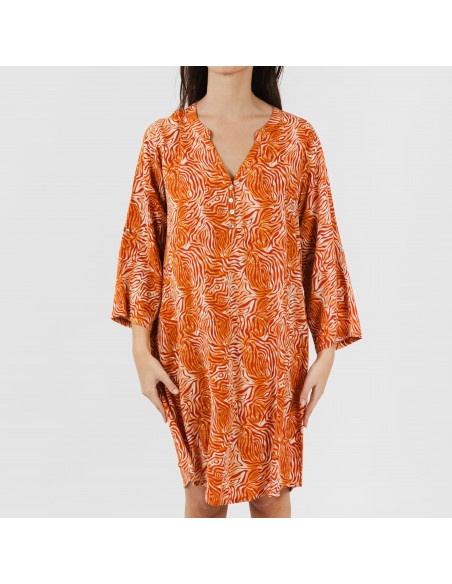 Camicia lunga viscosa Sole rame