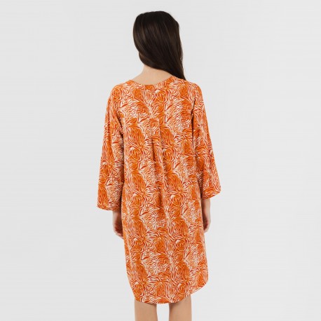 Camicia lunga viscosa Sole rame