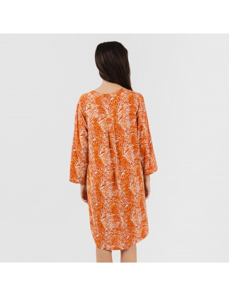 Camicia lunga viscosa Sole rame