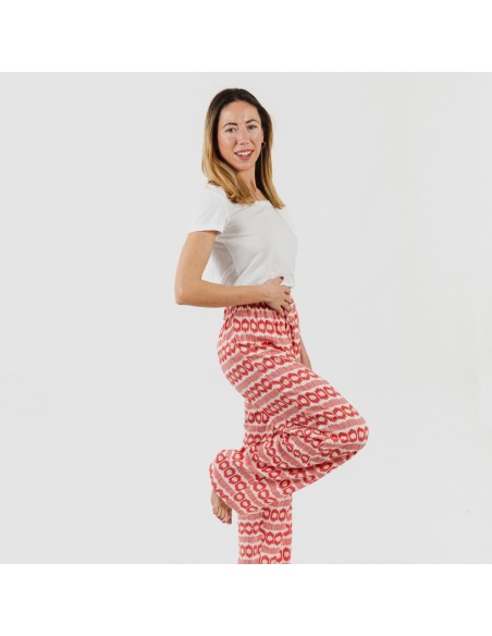 Pantalone viscosa Pastela rosa fragola