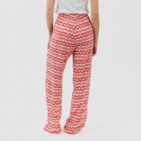 Pantalone viscosa Pastela rosa fragola