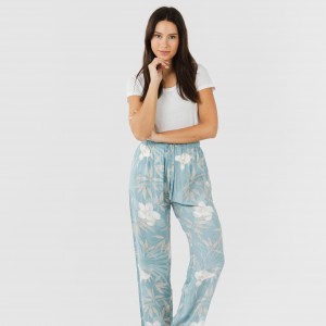 Pantalone viscosa Denia celeste