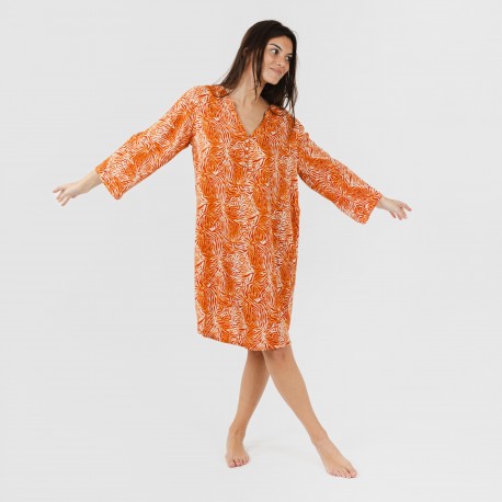 Camicia lunga viscosa Sole rame