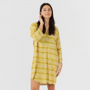 Camicia lunga viscosa Lemonade verde lime