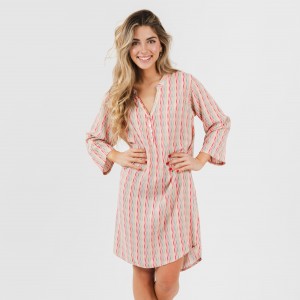 Camicia lunga viscosa Villa rosa