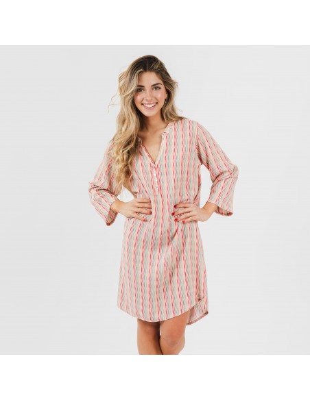 Camicia lunga viscosa Villa rosa Camicia lunga viscosa Villa rosa