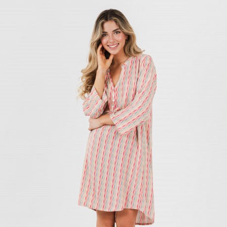 Camicia lunga viscosa Villa rosa