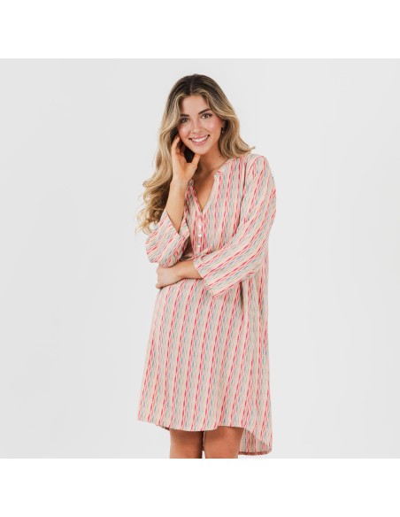 Camicia lunga viscosa Villa rosa Camicia lunga viscosa Villa rosa