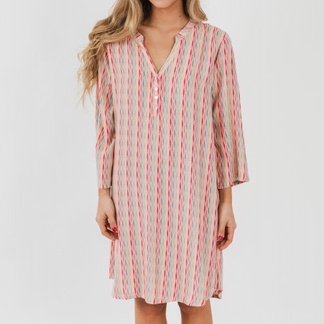 Camicia lunga viscosa Villa rosa