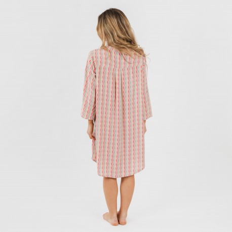 Camicia lunga viscosa Villa rosa