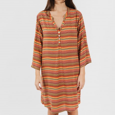 Camicia lunga viscosa Emily rame