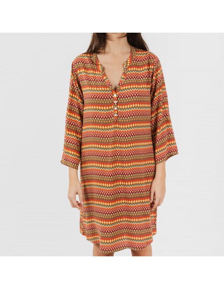 Camicia lunga viscosa Emily rame Camicia lunga viscosa Emily rame