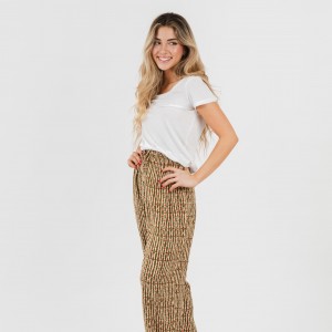Pantalone viscosa Erina verde militare 2