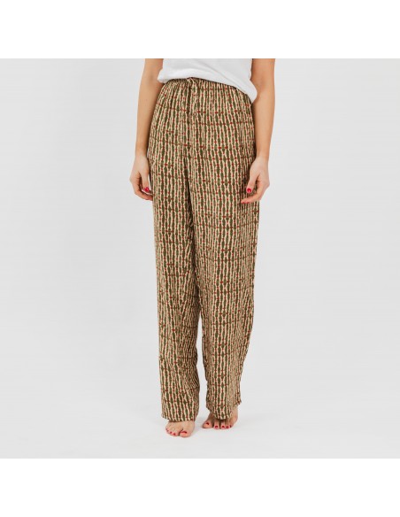 Pantalone viscosa Erina verde militare