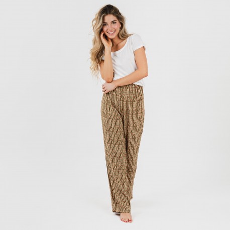 Pantalone viscosa Erina verde militare