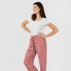 Pantalone viscosa Reina marsala 2