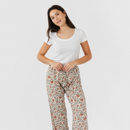 Pantalone viscosa Isabel rame