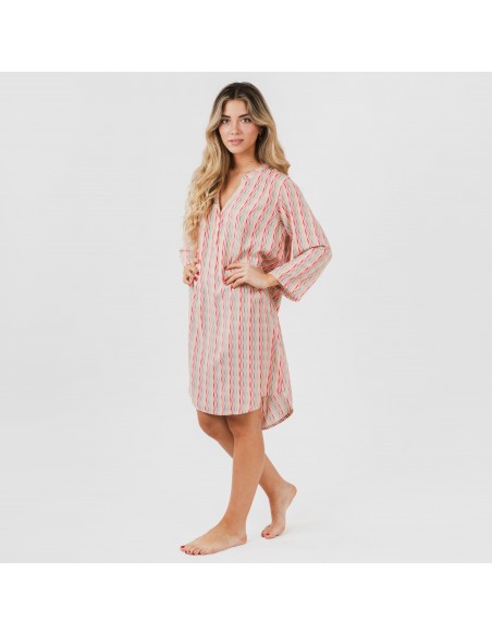 Camicia lunga viscosa Villa rosa Camicia lunga viscosa Villa rosa