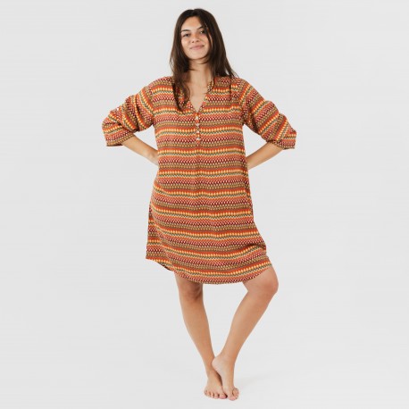 Camicia lunga viscosa Emily rame