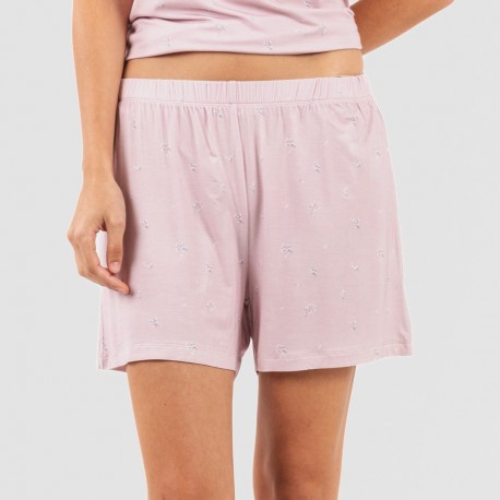 Pigiama corto manica ampia viscosa Melanie malva