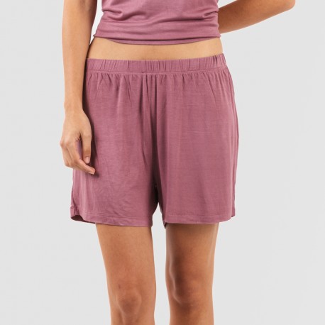 Pigiama corto manica ampia viscosa tinta unita