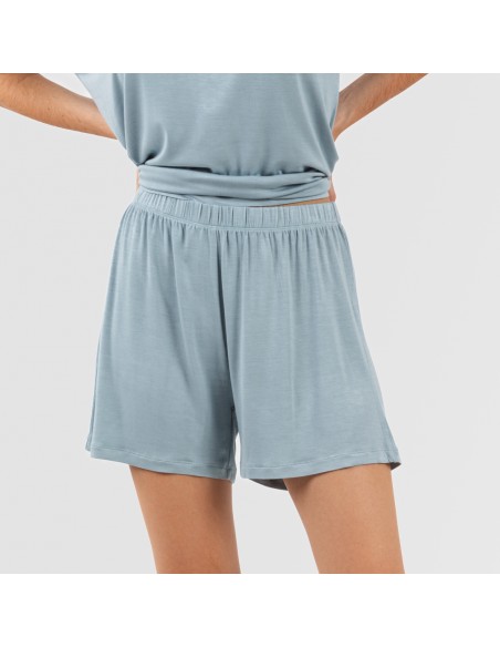 Pigiama corto manica ampia viscosa tinta unita Pigiama corto manica ampia viscosa tinta unita