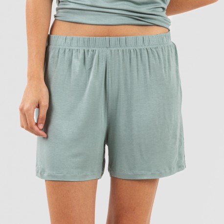 Pigiama corto manica ampia viscosa tinta unita