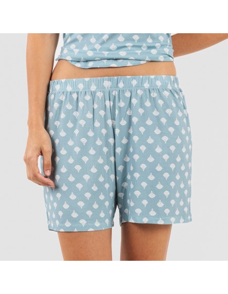 Pigiama corto canotta viscosa Summer indaco