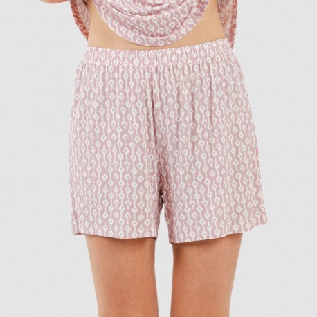 Pigiama corto canotta viscosa Ellene rosa chiaro