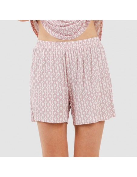 Pigiama corto canotta viscosa Ellene rosa chiaro Pigiama corto canotta viscosa Ellene rosa chiaro