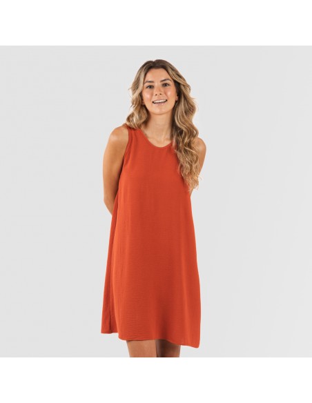 Vestito corto canotta bambula tinta unita