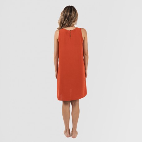 Vestito corto canotta bambula tinta unita