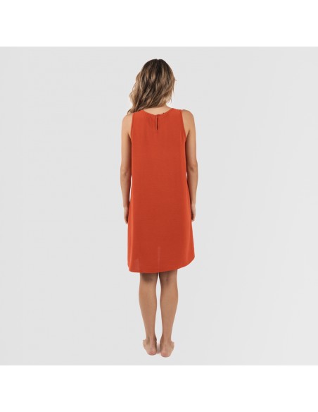Vestito corto canotta bambula tinta unita