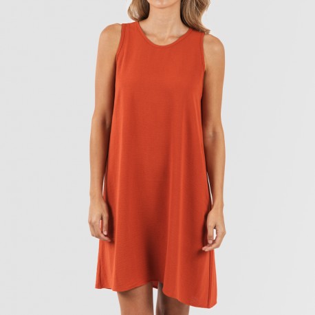 Vestito corto canotta bambula tinta unita