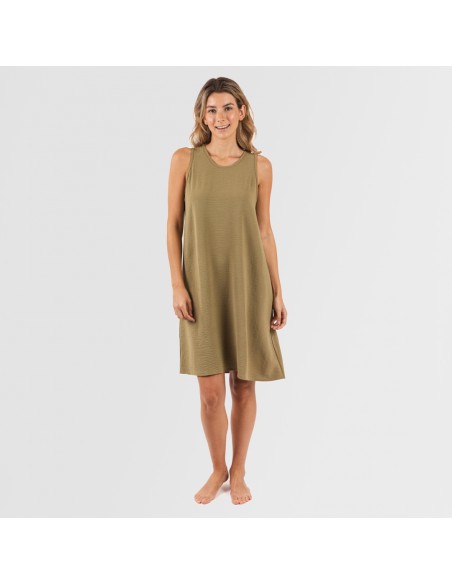 Vestito corto canotta bambula tinta unita