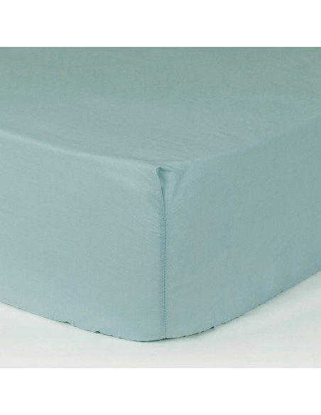 Lenzuolo inferiore cotone blu acqua maxi king size letto-da-200