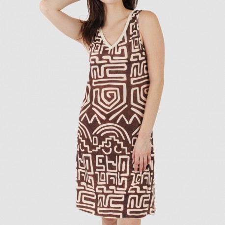 Vestito midi canotta soft Agara marrone