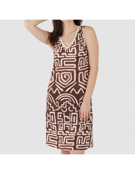 Vestito midi canotta soft Agara marrone Vestito midi canotta soft Agara marrone