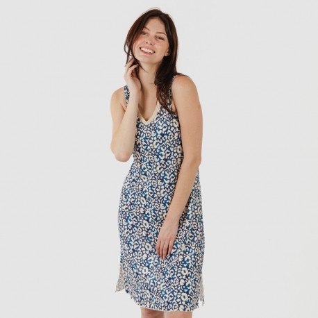 Vestito midi canotta soft Milina blu acqua