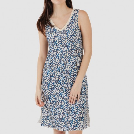 Vestito midi canotta soft Milina blu acqua