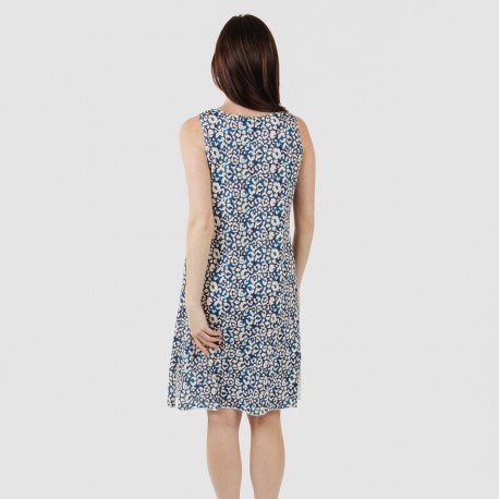 Vestito midi canotta soft Milina blu acqua