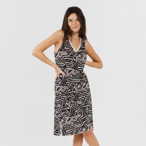 Vestito midi canotta soft Guiomar beige nero
