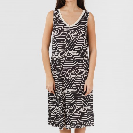 Vestito midi canotta soft Guiomar beige nero