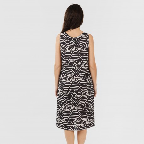 Vestito midi canotta soft Guiomar beige nero