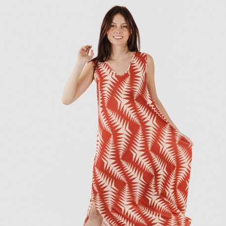 Vestito lungo canotta soft Madison rame