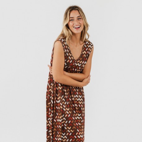 Vestito lungo canotta soft Andoni rame