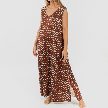 Vestito lungo canotta soft Andoni rame